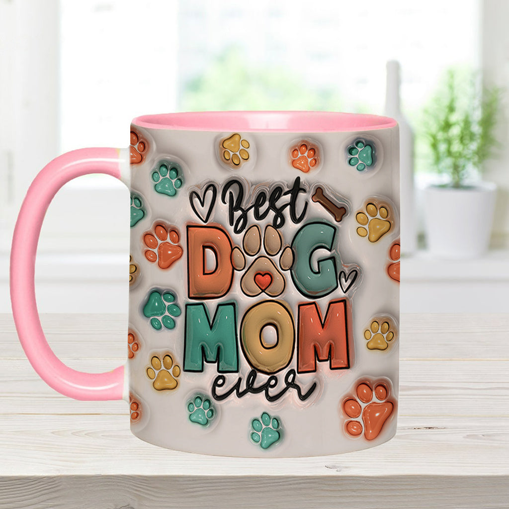 Best Dog Mom Ever - Personalized Dog Accent Mug