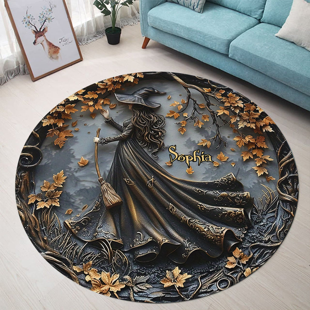 Beautiful Witch - Personalized Witch Round Rug