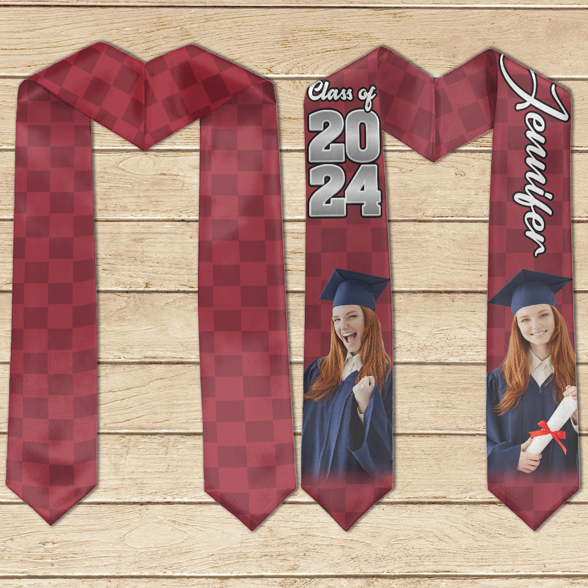Photo Custom Graduation Stole Sash - Personalized Graduation Graduation Stole