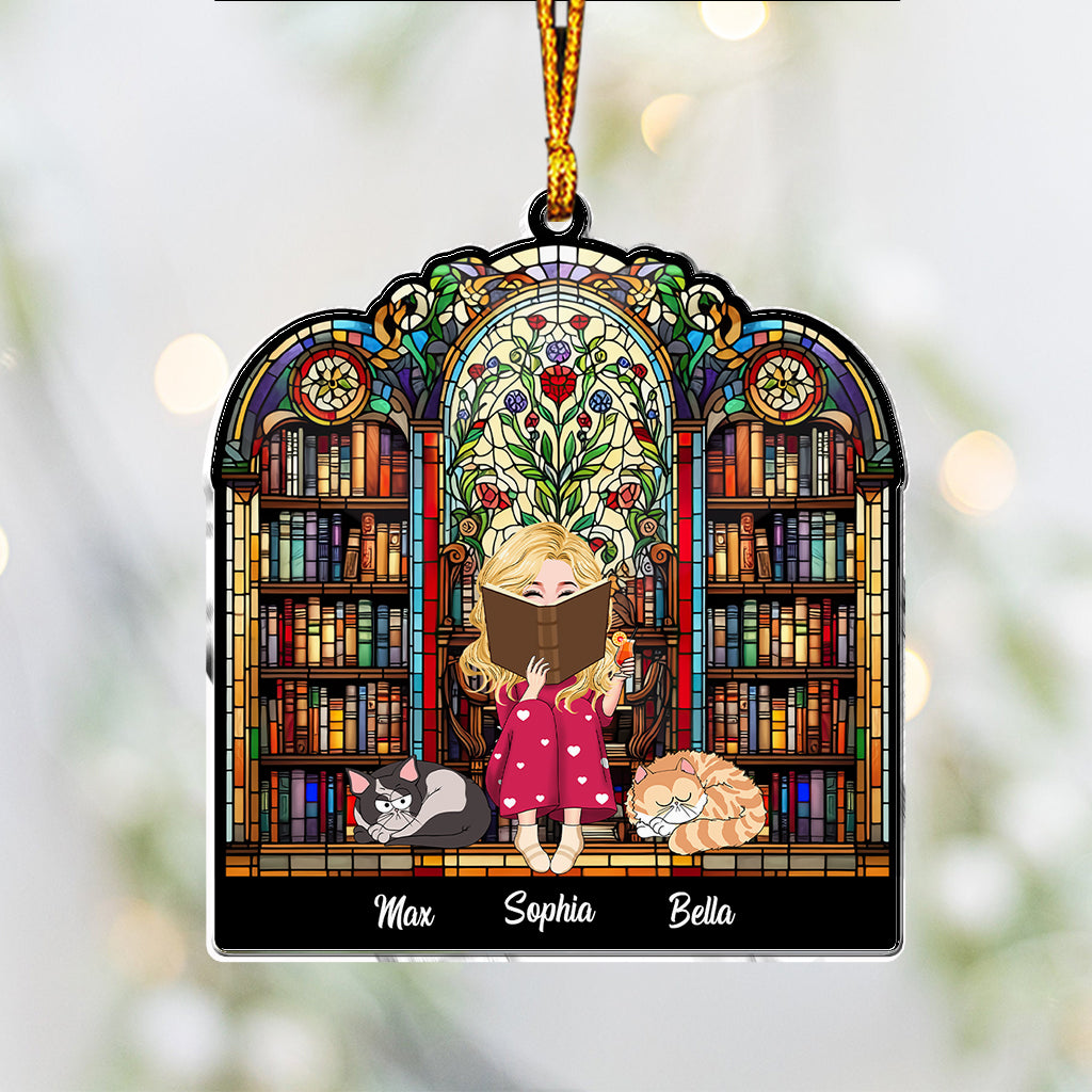 Just A Girl Who Loves Books - Personalized Book Custom Shaped Ornament