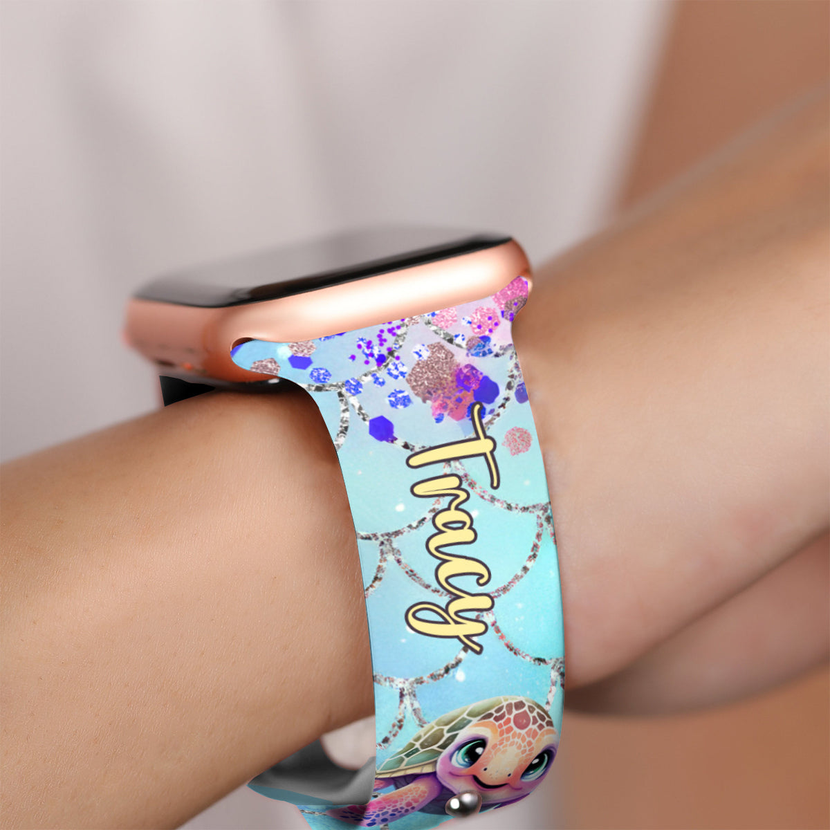 Cute Turtles - Personalized Turtle Apple Watch Band