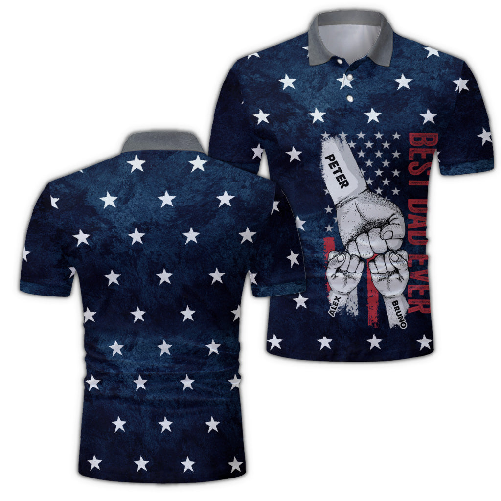Best Dad Ever - Personalized Father Polo Shirt