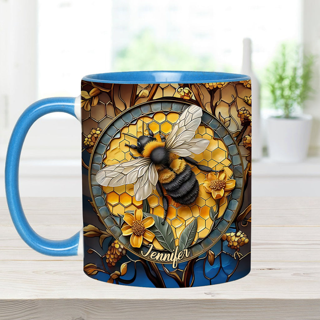 Honeycomb - Personalized Bee Accent Mug