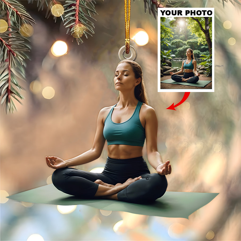 Any Photo Custom Onament - Personalized Yoga Custom Shaped Ornament