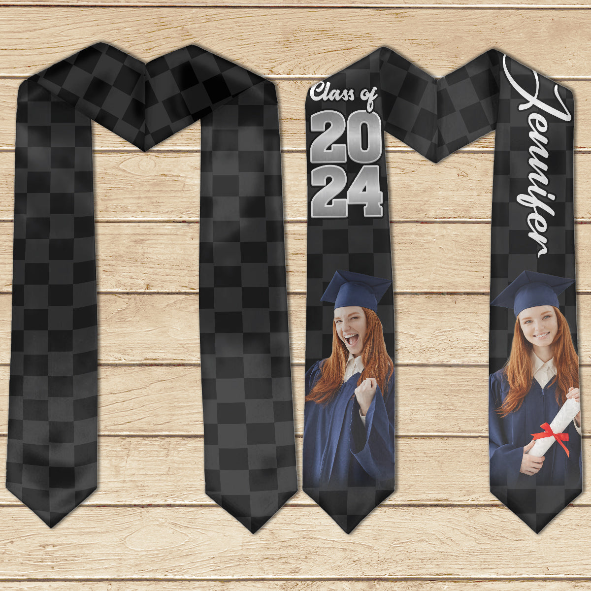 Photo Custom Graduation Stole Sash - Personalized Graduation Graduation Stole