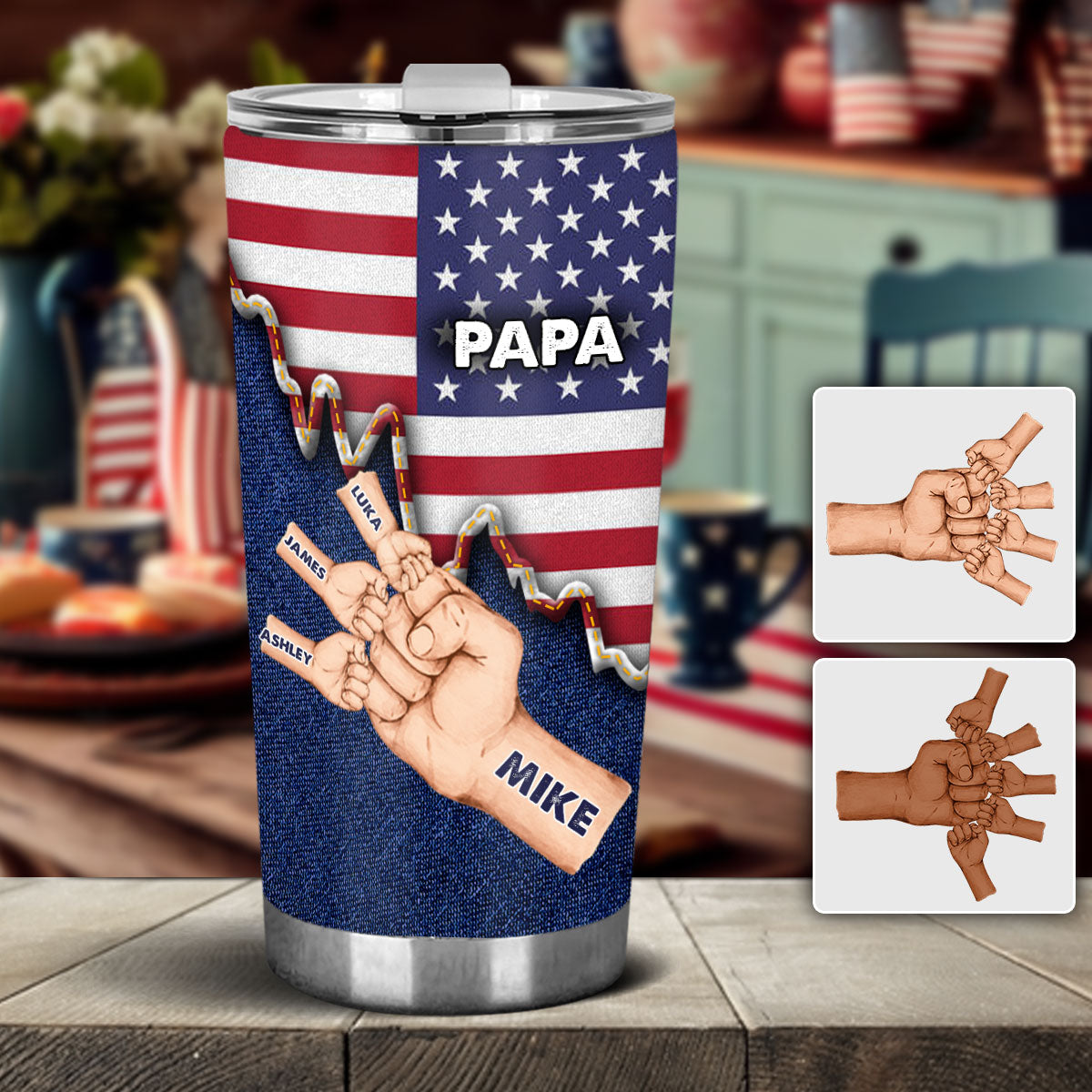Daddy's Team - Personalized Father Tumbler