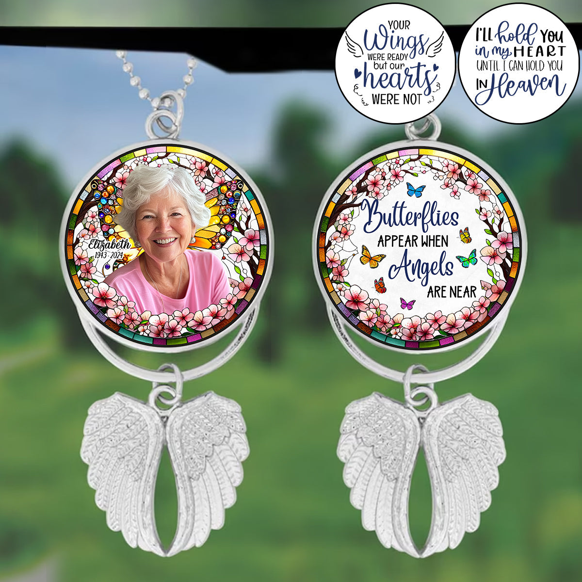 Those We Love Don't Go Away - Personalized Memorial Wings Ornament