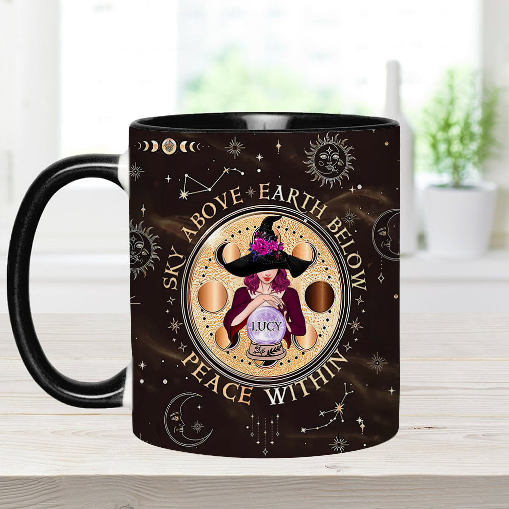 As Above So Below - Personalized Witch Accent Mug