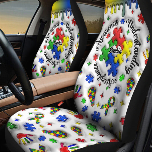 Autism Awareness - Personalized Autism Awareness Seat Covers