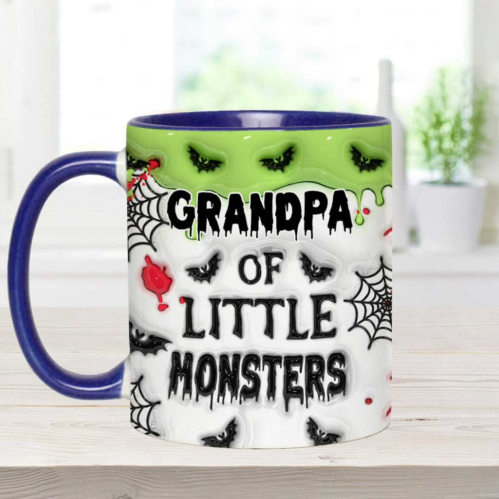 Grandpa Of Little Monsters Any Title - Personalized Grandpa Accent Mug