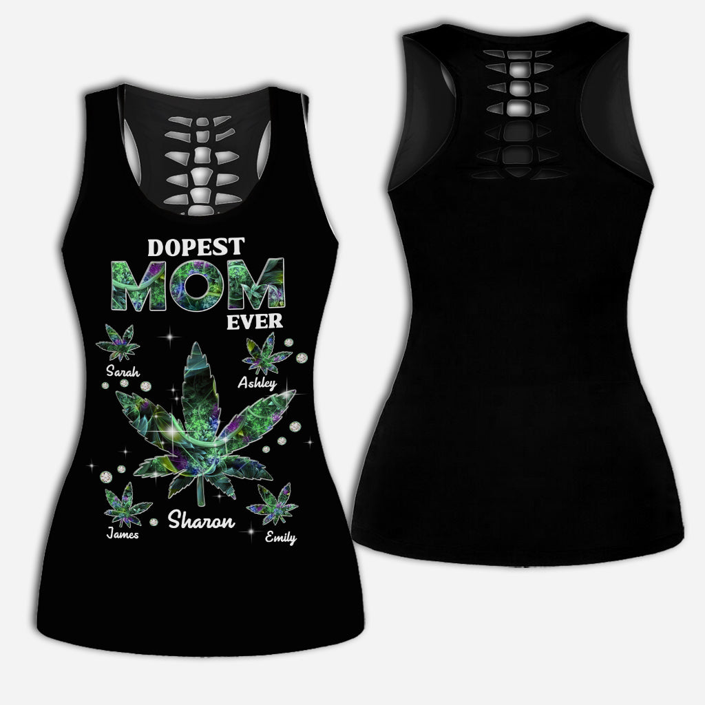 Dopest Mom Ever - Personalized Mother Hollow Tank Top and Leggings