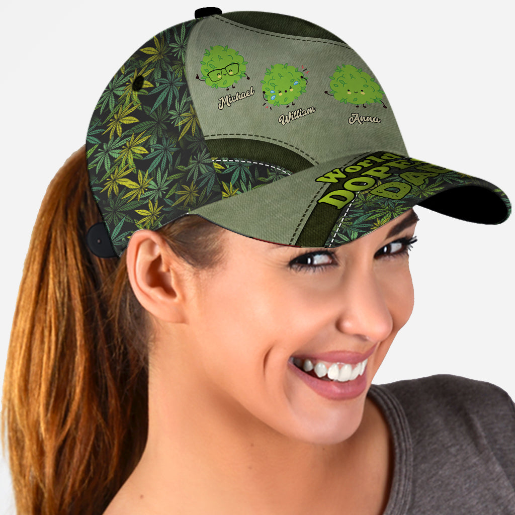 Dopest Dad Marijuana Daddy - Personalized Father Classic Cap
