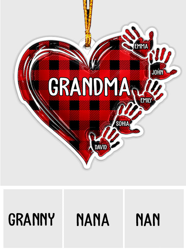 Grandma Nana Mama - Personalized Grandma Custom Shaped Ornament