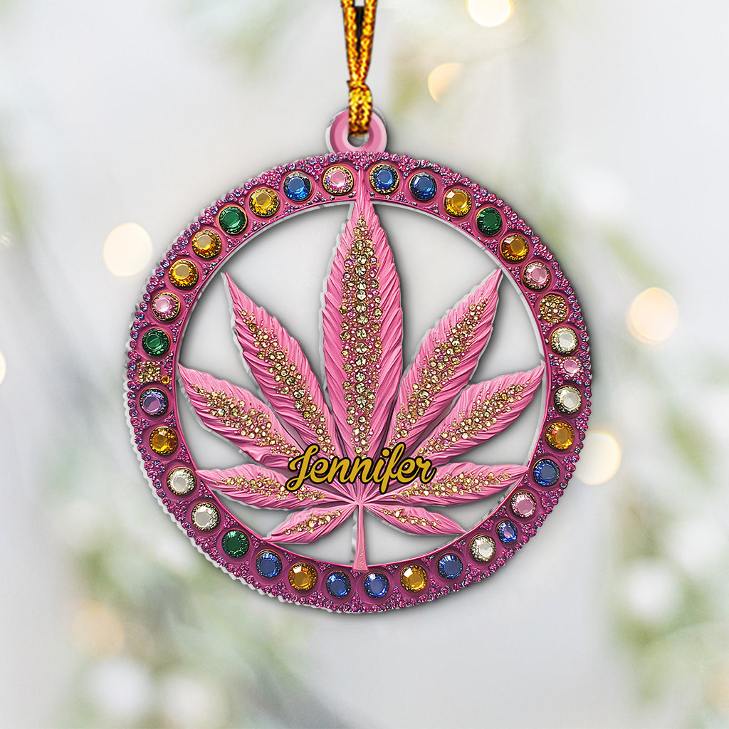 Stoner Chick - Personalized Weed Custom Shaped Ornament