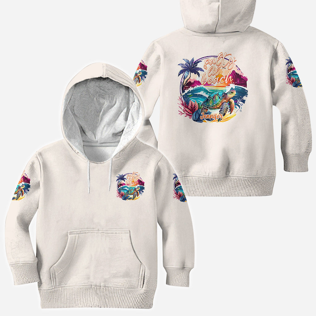 Salty Lil' Beach - Personalized Turtle All Over Shirt