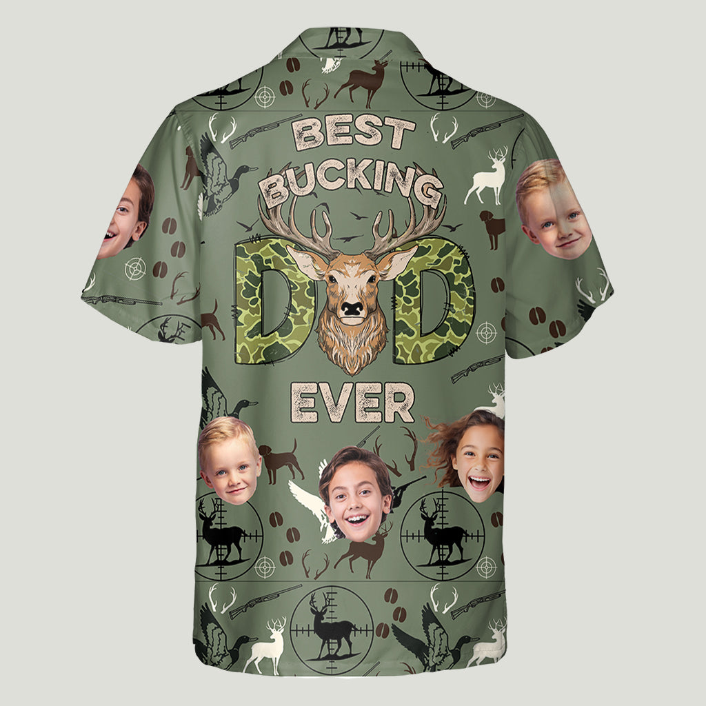 Best Bucking Dad Ever - Personalized Hunting Hawaiian Shirt