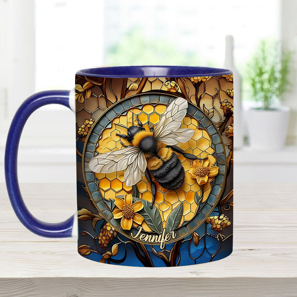 Honeycomb - Personalized Bee Accent Mug