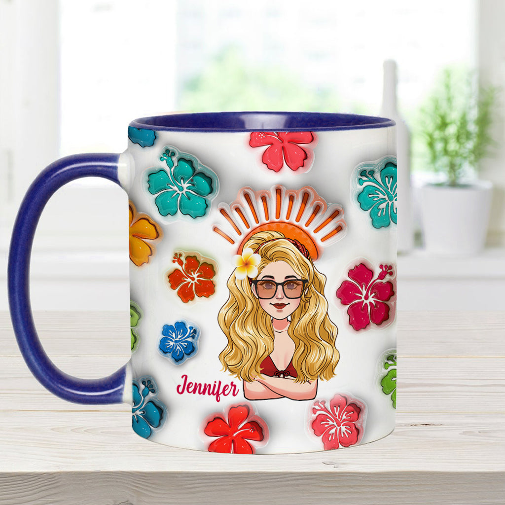 Summer Vibes - Personalized Sea Lover Accent Mug