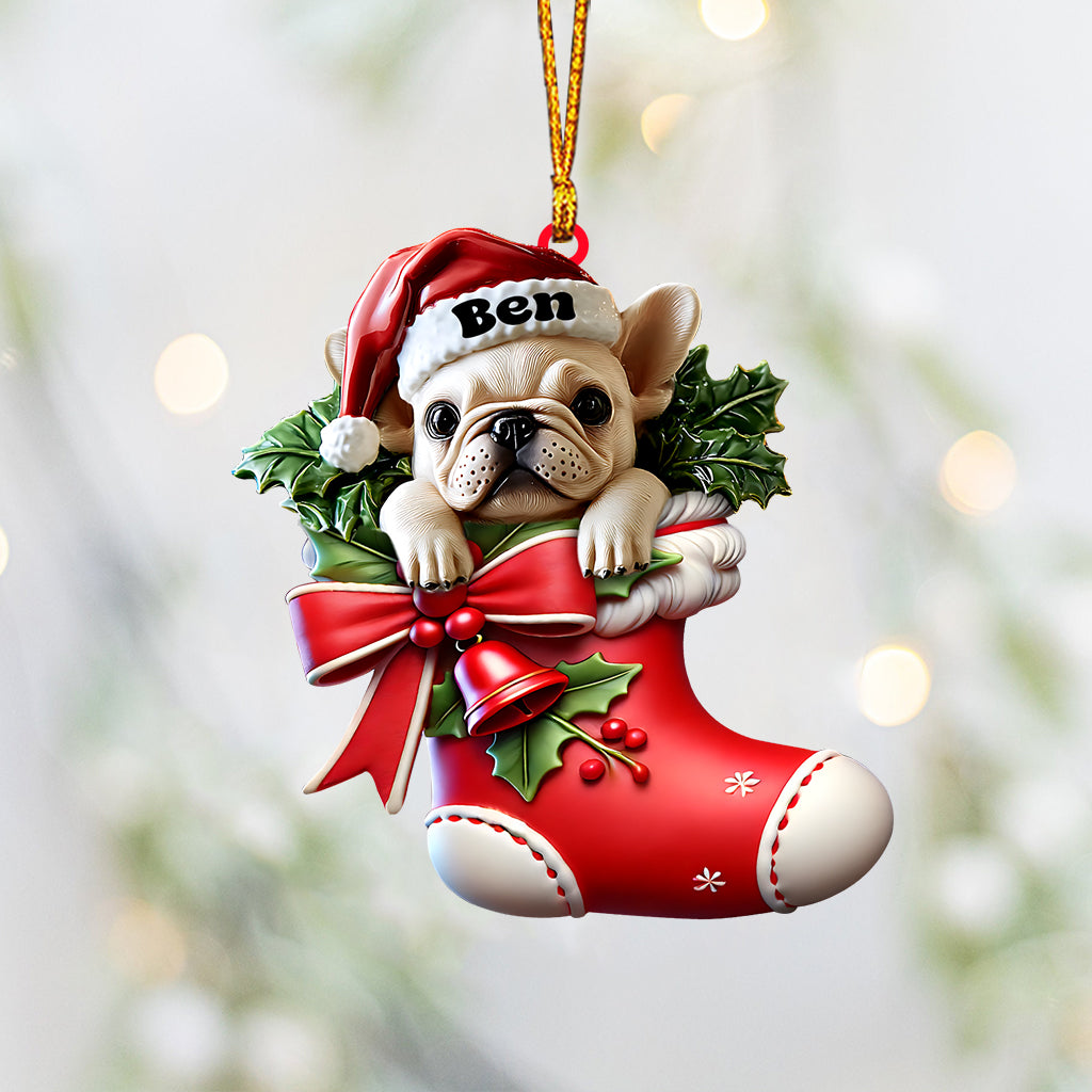 I Love My Dog - Personalized Dog Ornament