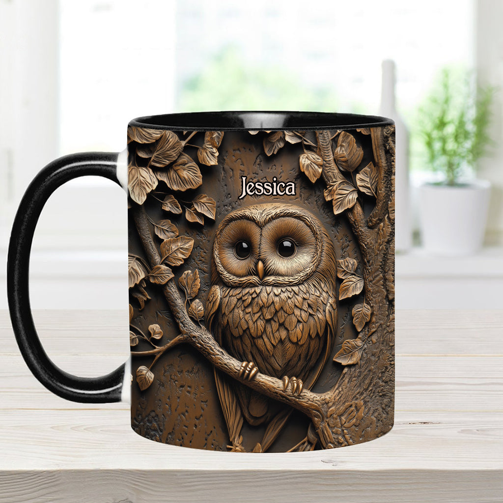 Stunning Owl - Personalized Owl Accent Mug