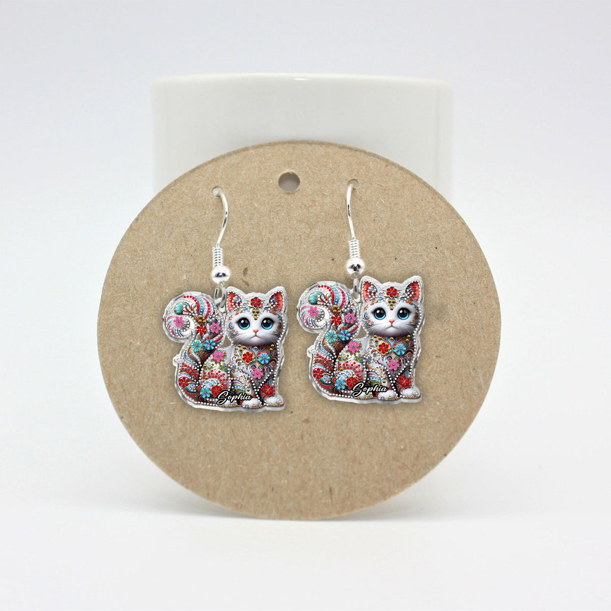 Beautiful Cat - Personalized Cat Earrings