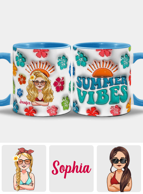 Summer Vibes - Personalized Sea Lover Accent Mug