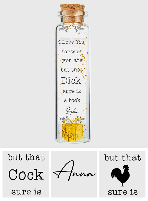 I Love You For Who You Are - Personalized Couple Mini Bottle Ornament