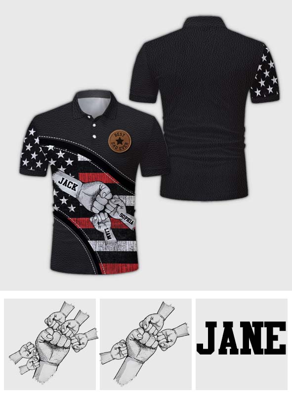 Wolf Pack - Personalized Father Polo Shirt