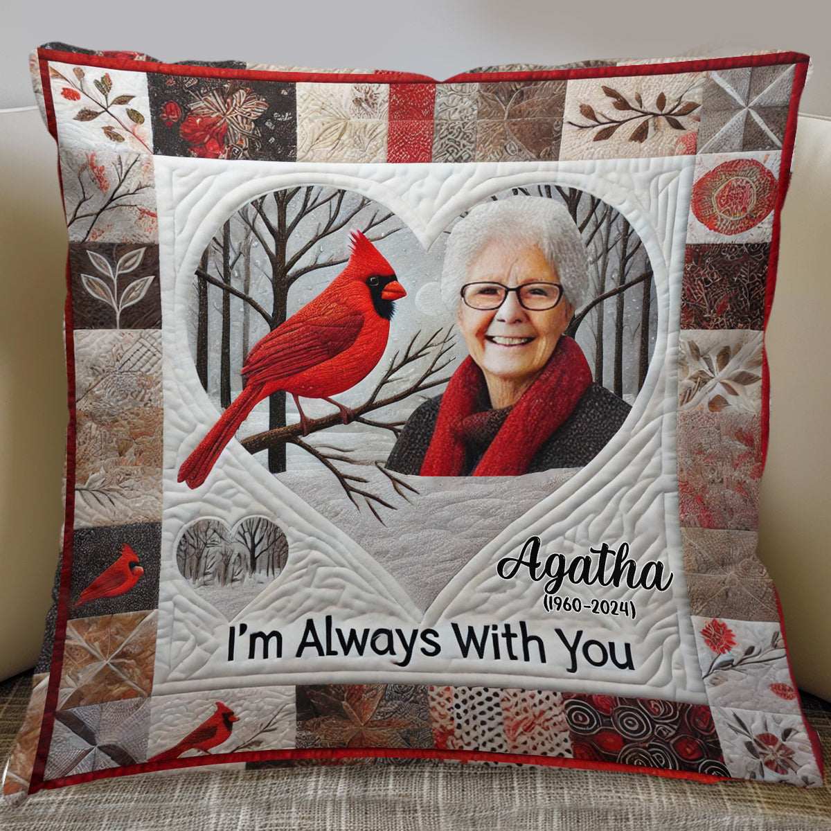 I'm Always With You - Personalized Memorial Throw Pillow