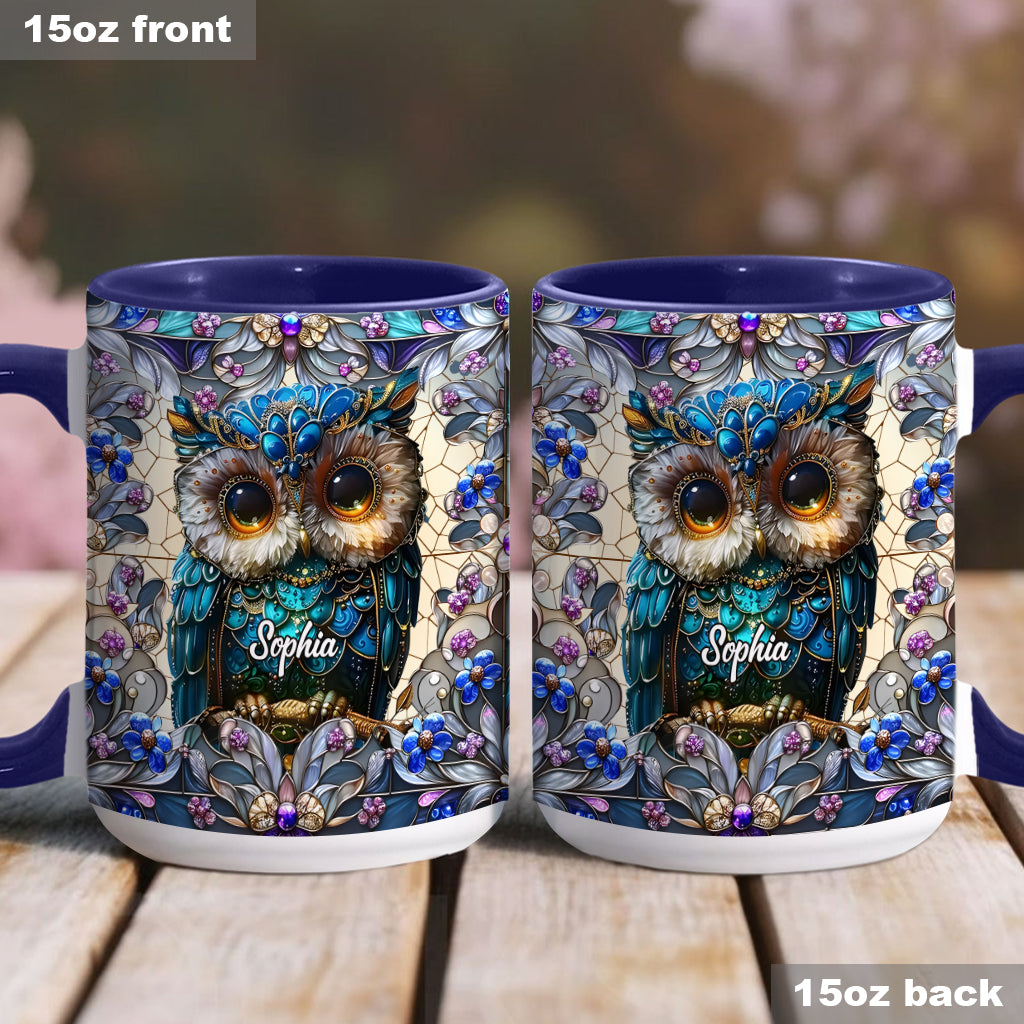 Charming Owl - Personalized Owl Accent Mug