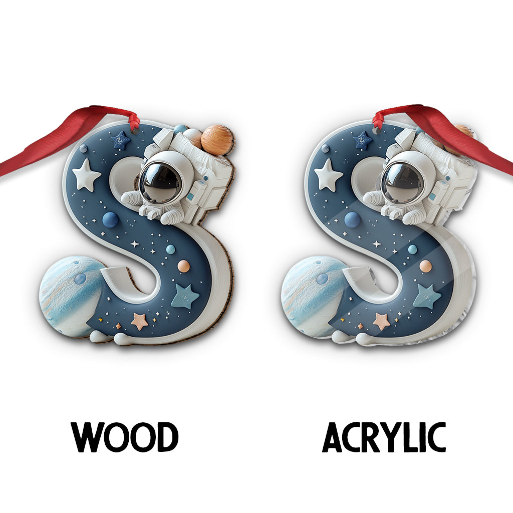 Space Letter Ornament - Personalized Kid Ornament