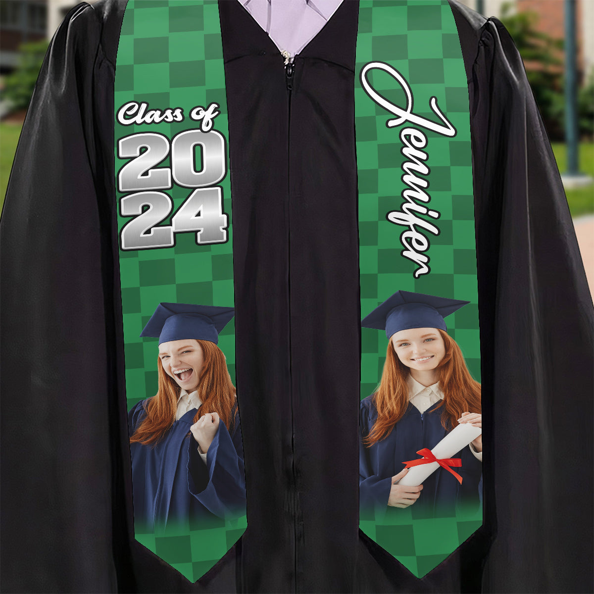 Photo Custom Graduation Stole Sash - Personalized Graduation Graduation Stole