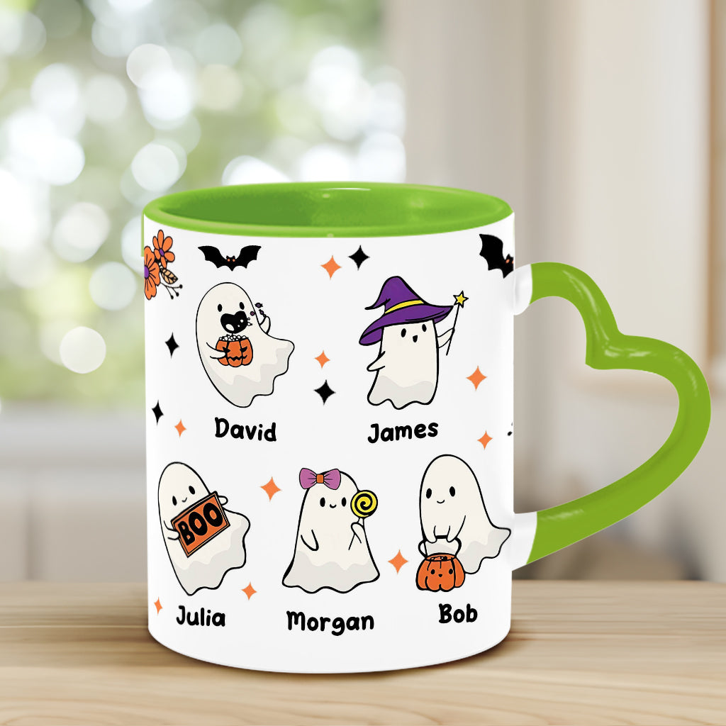 Nana's Boo Crew - Personalized Grandma Heart Handle Mug