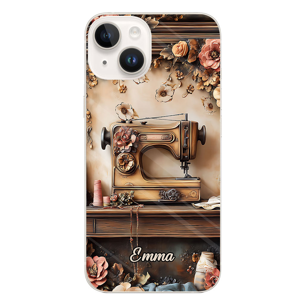 Beautiful Sewing Machine - Personalized Sewing Clear Phone Case