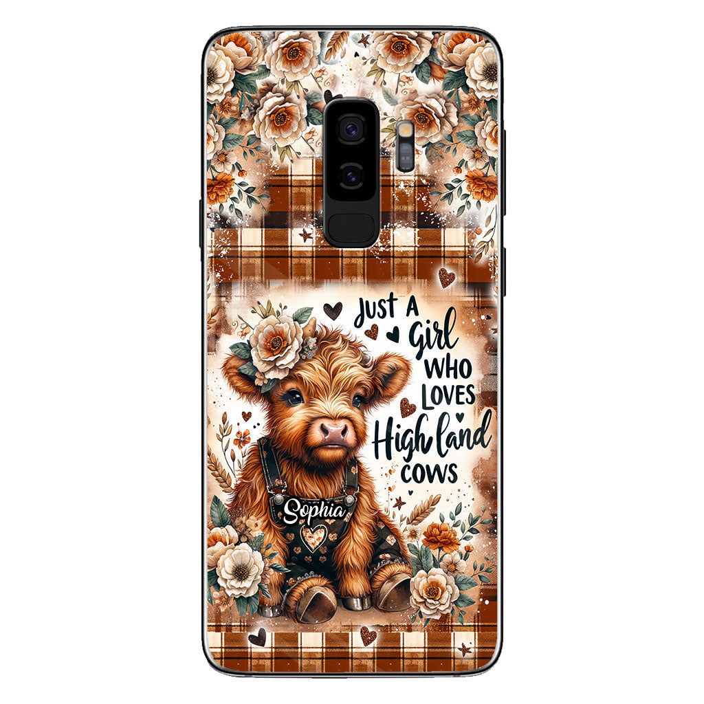 Jut A Girl Who Loves Highland Cow - Personalized Phone Case