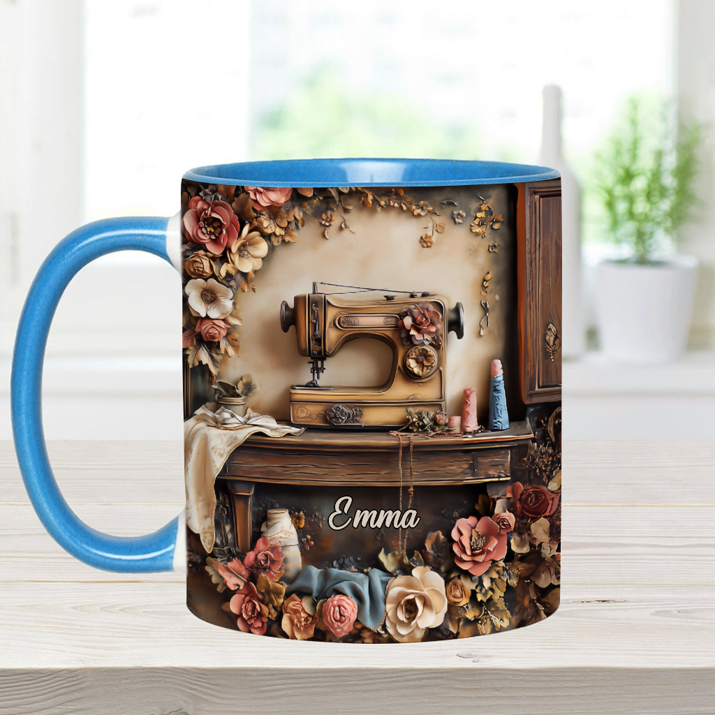 Beautiful Sewing Machine - Personalized Sewing Accent Mug