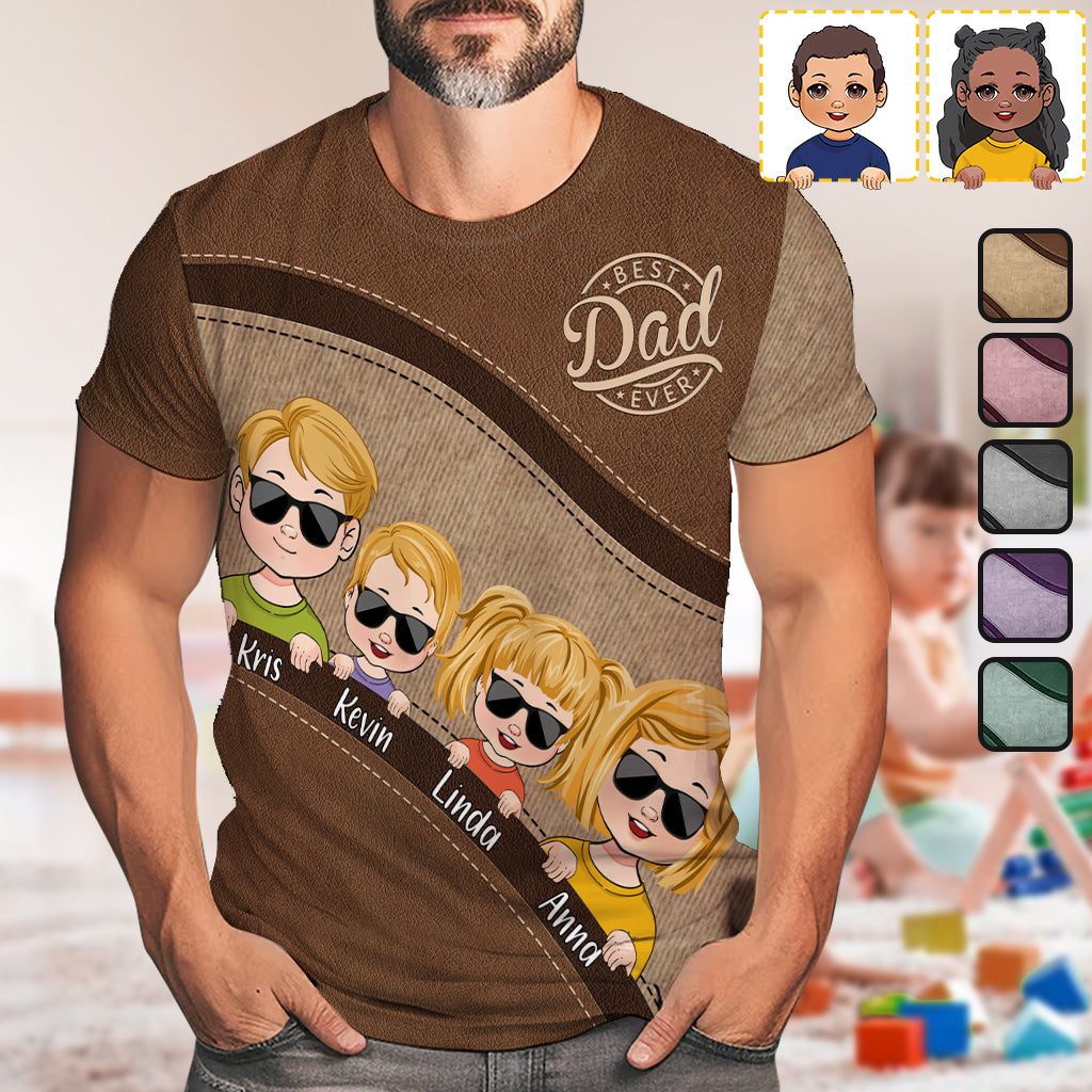 Daddy's Team Unbreakable Bond - Personalized Father All Over Shirt