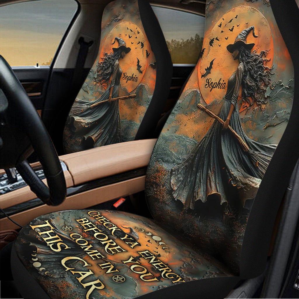 Smoke Of Air And Fire And Earth - Personalized Witch Seat Covers