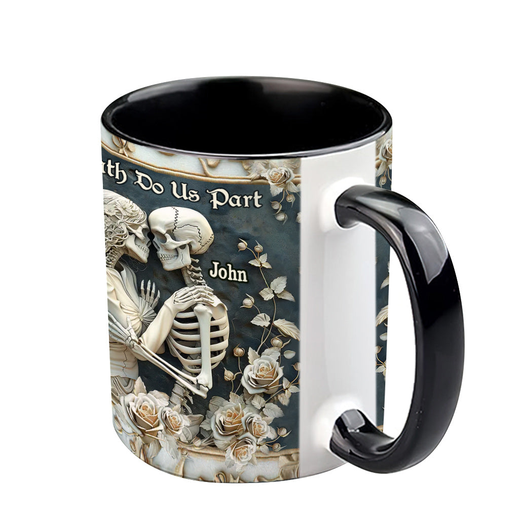 Till Death Do Us Part - Personalized Skull Accent Mug