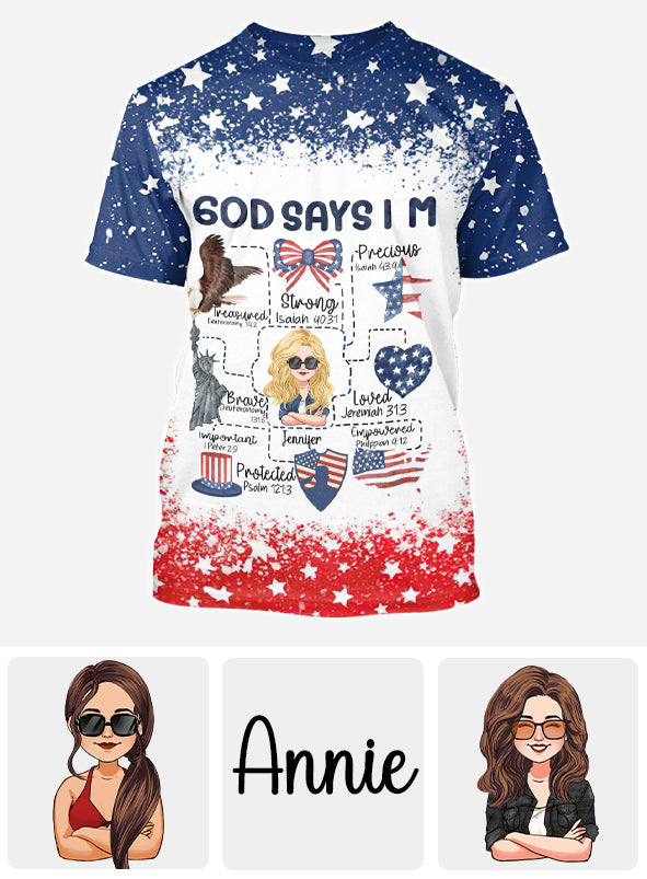 God Says You Are - Personalized Christian All Over Shirt