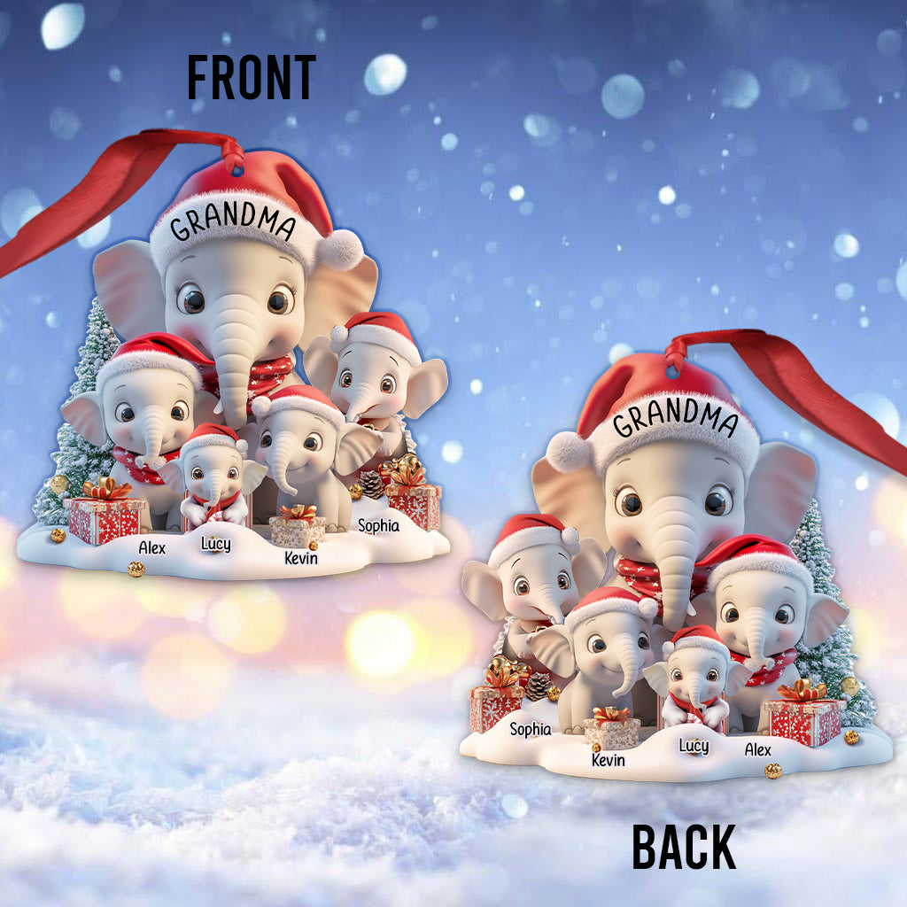 Any Title Cute Elephant Ornament - Personalized Elephant Ornament