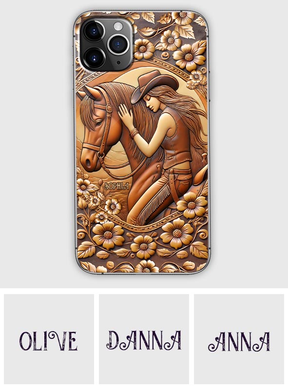 A Girl And Her Horse - Personalized Horse Phone Case