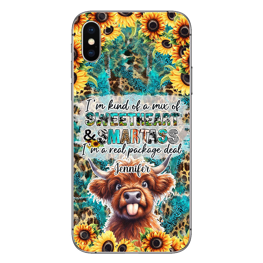 Sassy Highland Cow - Personalized Phone Case