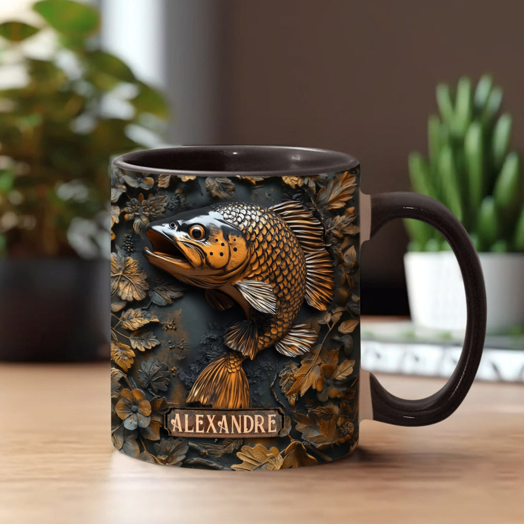 Fishing Lover Gift - Personalized Fishing Accent Mug