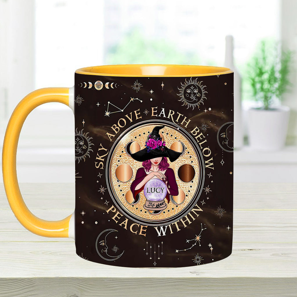 As Above So Below - Personalized Witch Accent Mug