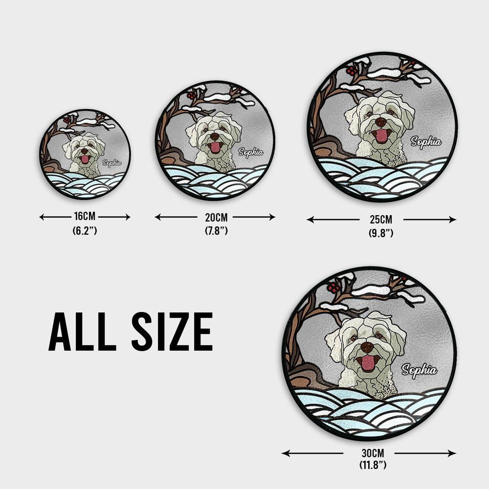 Never Forgotten - Personalized Dog Stained Glass Suncatcher