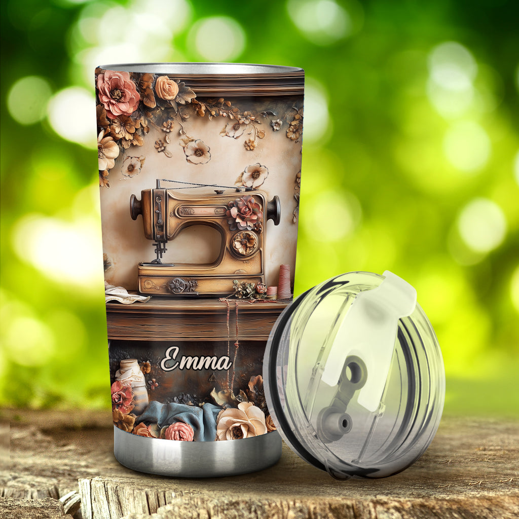 Beautiful Sewing Machine - Personalized Sewing Tumbler