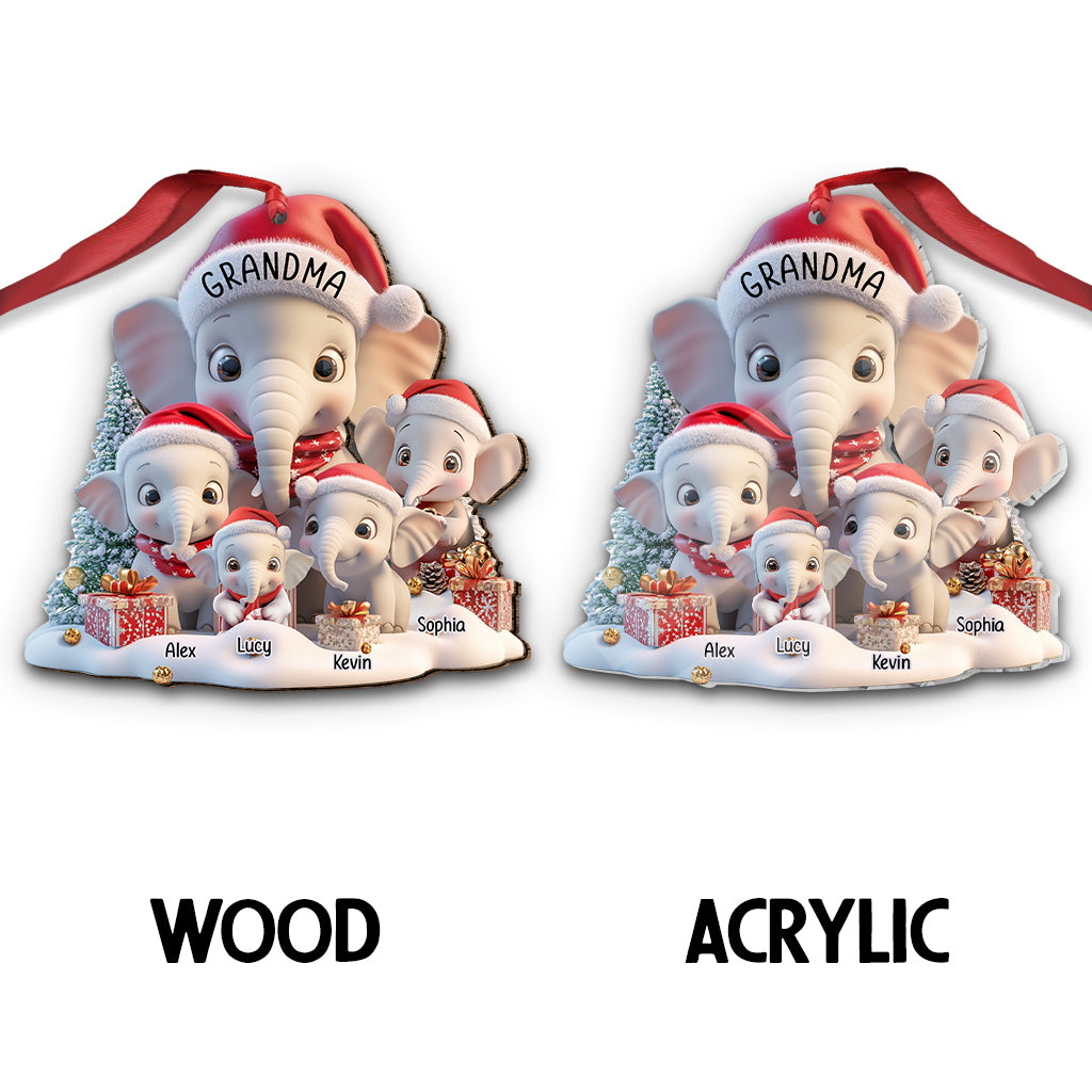 Any Title Cute Elephant Ornament - Personalized Elephant Ornament