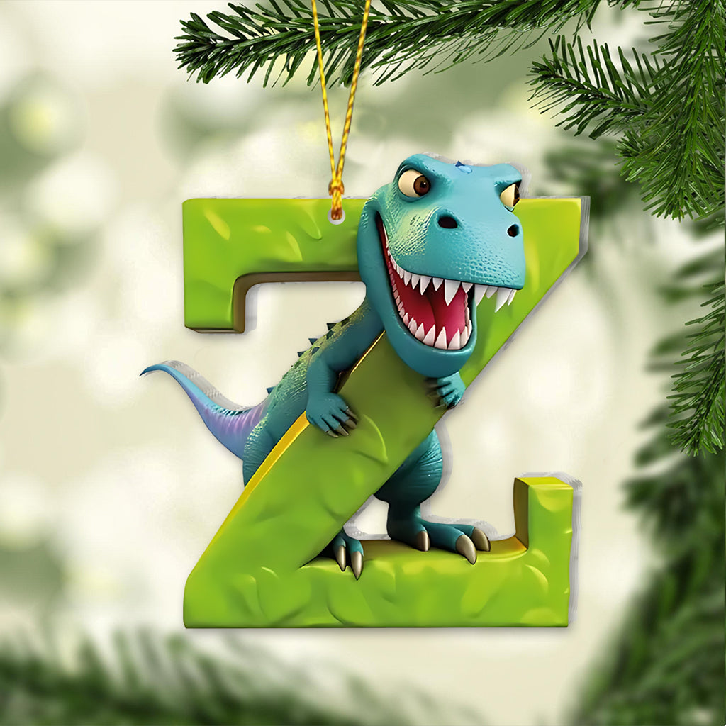 Dinosaur Letter Ornament - Personalized Kid Ornament
