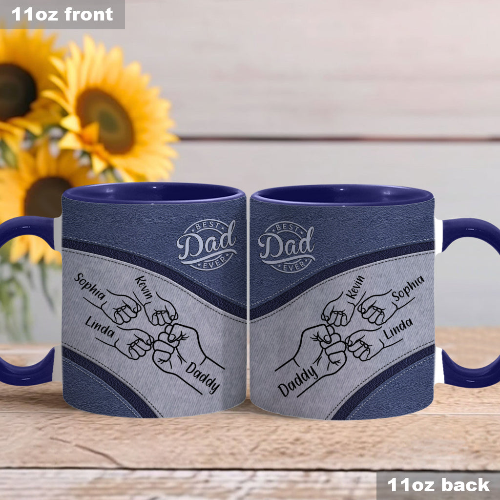 Best Dad Ever - Personalized Father Accent Mug